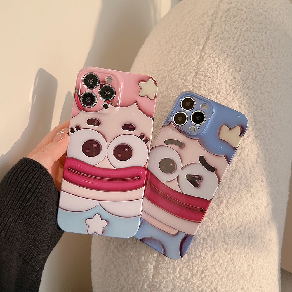 3D funny couple glossy mobile phone case for iphone 15 pro 14 plus 13 12 pro max 11 X XS MAX 8 7 plus