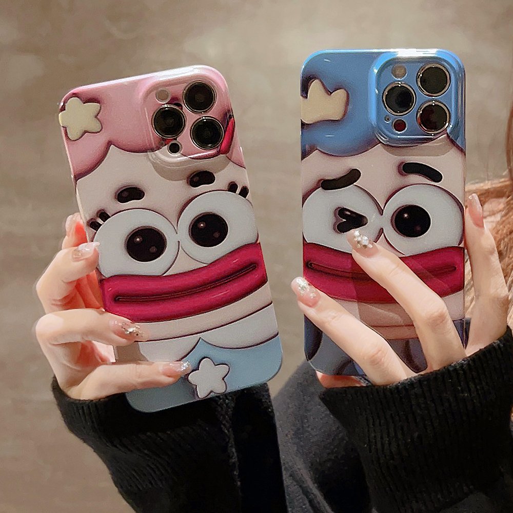 3D funny couple glossy mobile phone case for iphone 15 pro 14 plus 13 12 pro max 11 X XS MAX 8 7 plus