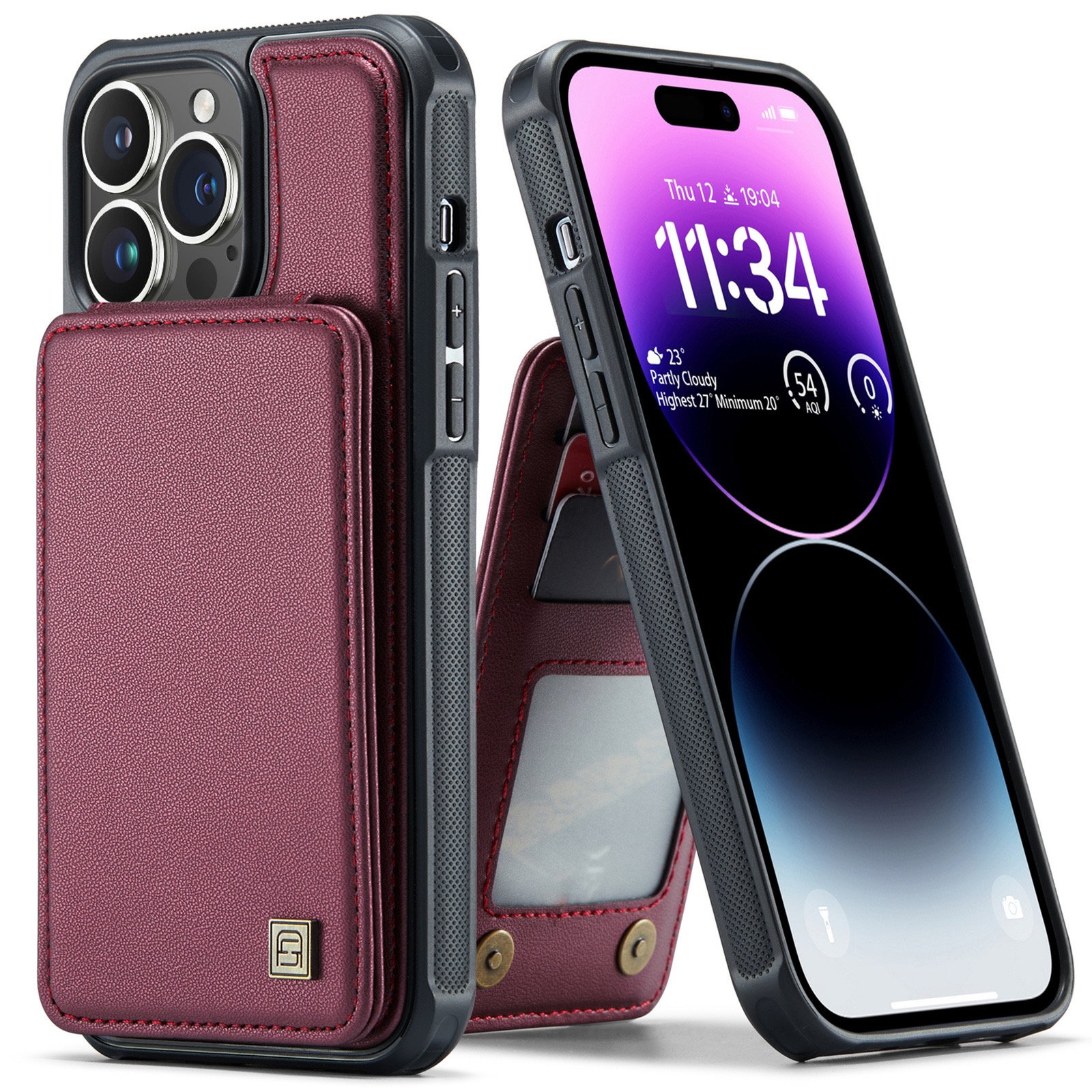 Business Pu Leather Card Slot Mobile Phone Cover For iphone 16 16Pro 12 13 14 15 Pro Max Flip Leather Wallet Kickstand Case