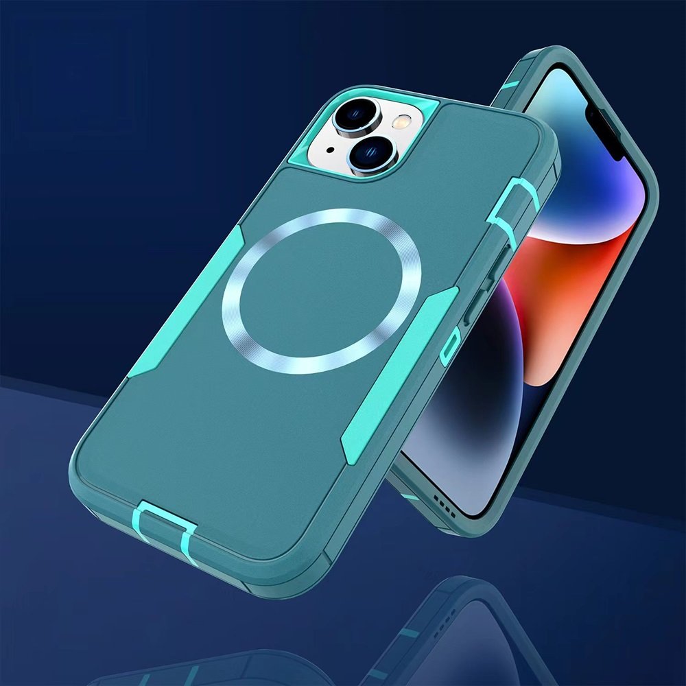 New Mobile Phone Cases For Samsung S23 24 Wireless Magnetic Shockproof Heavy Duty Cell Back Cover For Iphone 16 15 Pro Max