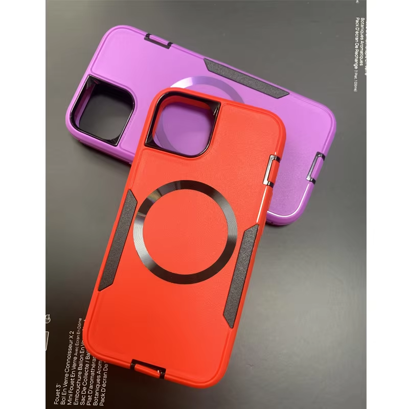 New Mobile Phone Cases For Samsung S23 24 Wireless Magnetic Shockproof Heavy Duty Cell Back Cover For Iphone 16 15 Pro Max