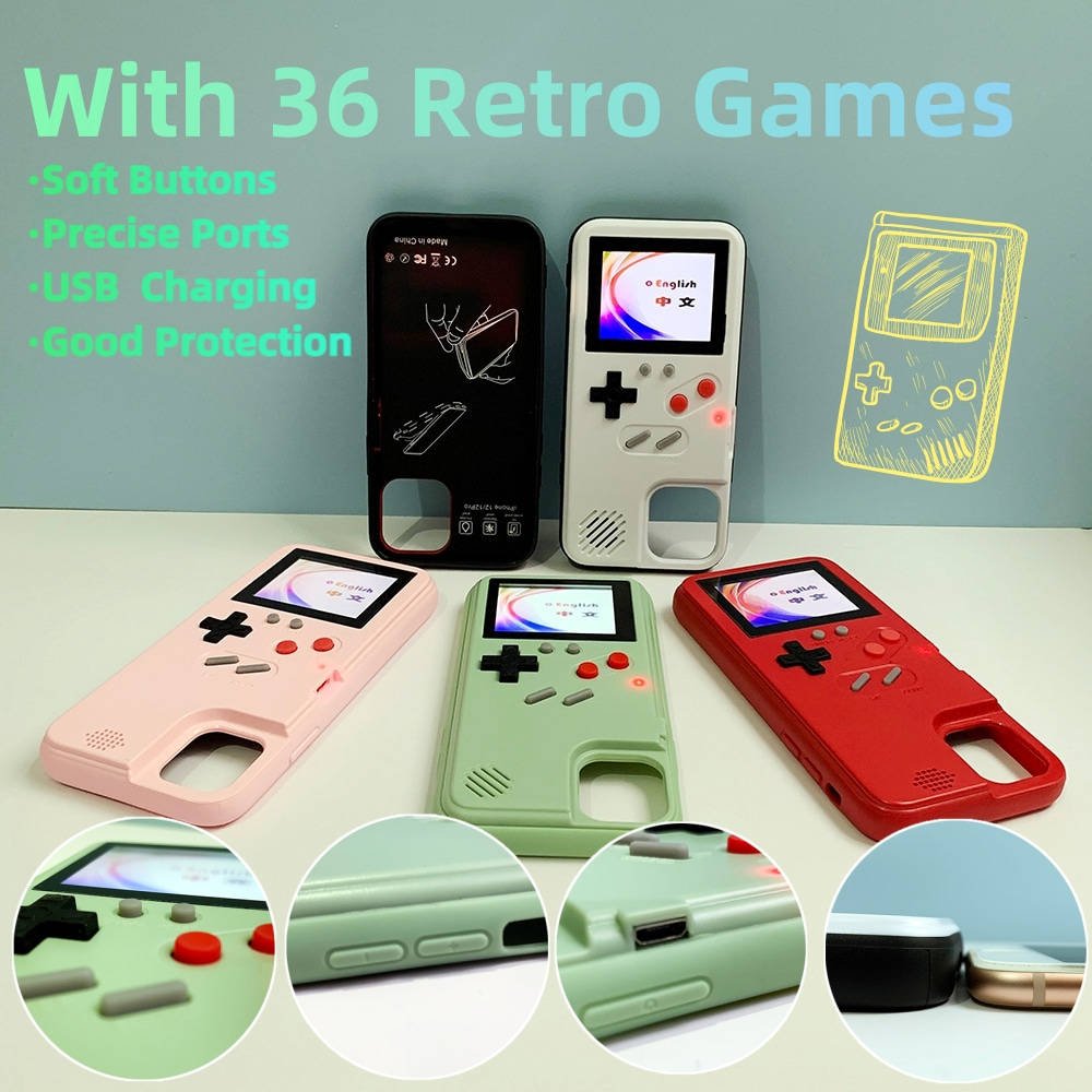 Retro Game Console Player Smart Mobile Phone Case Protection Case Shockproof Cover For Phone 14 15