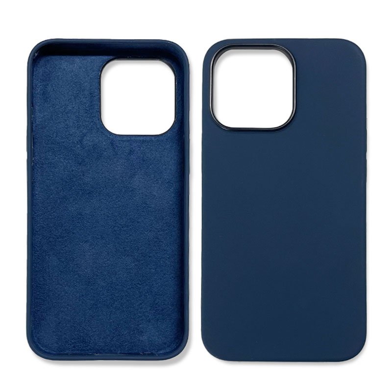 Soft liquid silicone case with PC microfiber for shockproof silicone cover for iPhone 11 12 13 14 15 16series