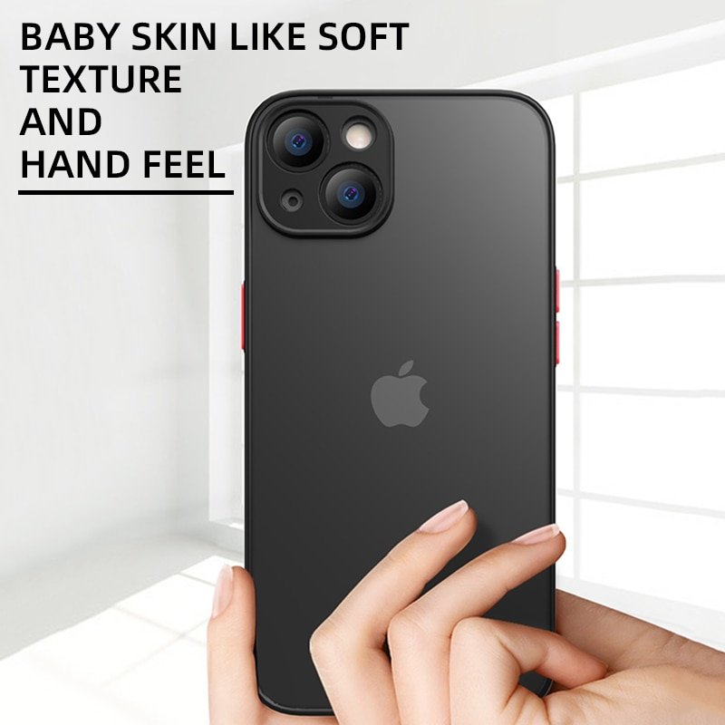 For iPhone 14 13 12 11 Pro Max Matte PC Mobile Cover for iPhone XS XR SE3 6 7 8 Plus Color TPU Bezel phone case