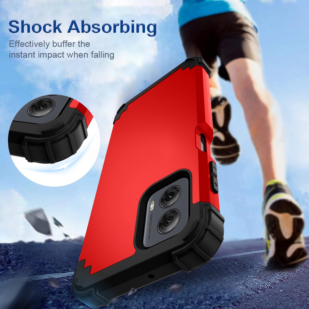 360 Full Protective Shockproof Mobile Phone Case for Moto G Power 5G 2024