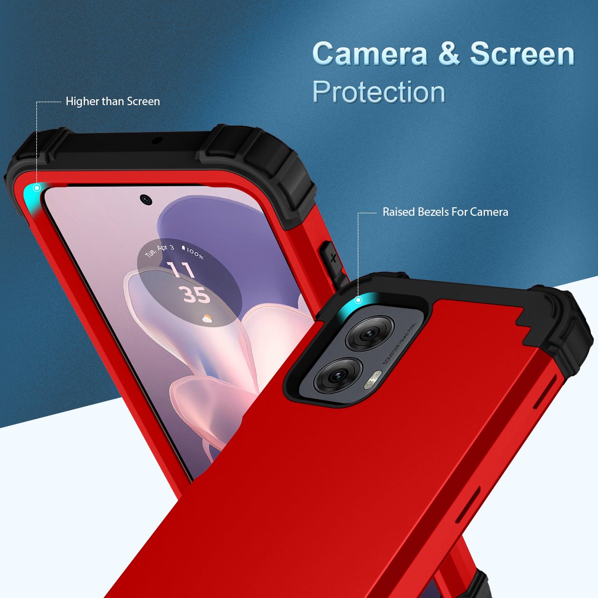 360 Full Protective Shockproof Mobile Phone Case for Moto G Power 5G 2024
