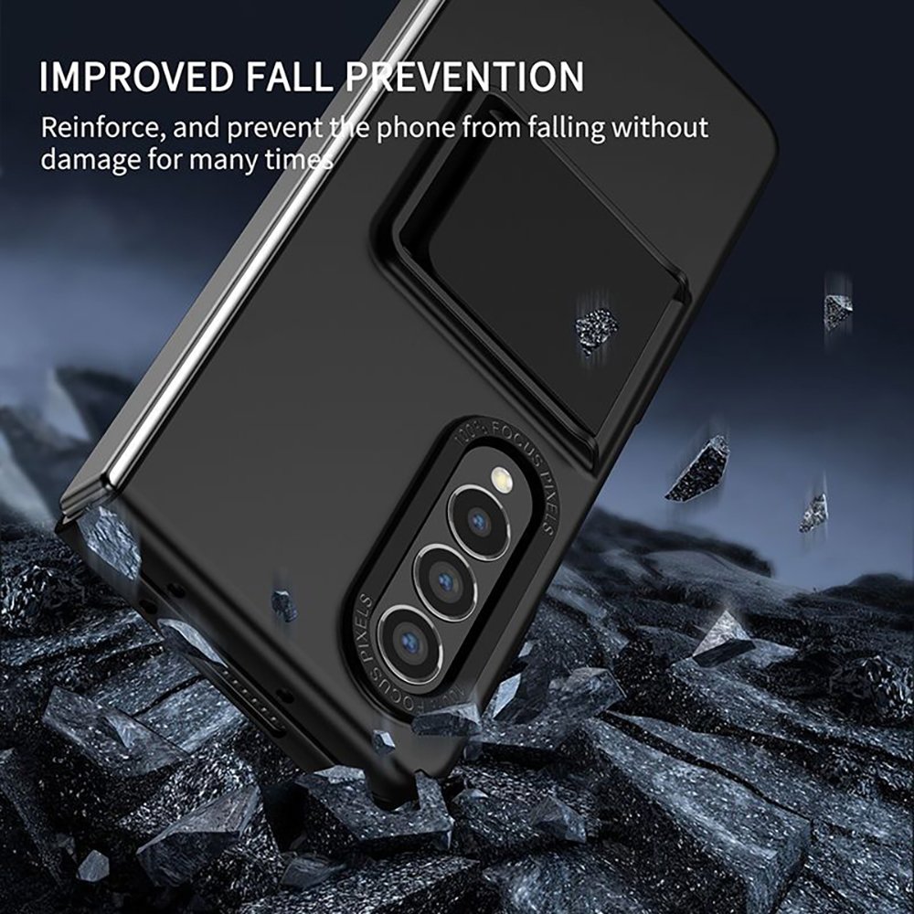 For Samsung Galaxy Z Fold 6 with Holder Folding Shockproof Mobile Phone Case