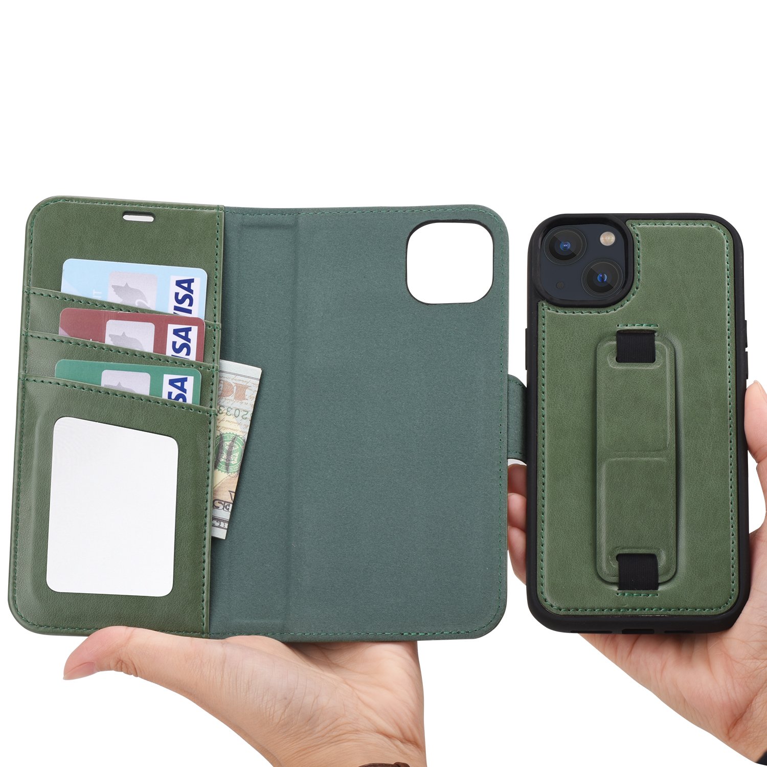 Custom LOGO Leather Wallet Mobile Phone Cases Magnetic Shockproof Card Holder phone Cover For Iphone 15 14 13 12 11 pro max Case
