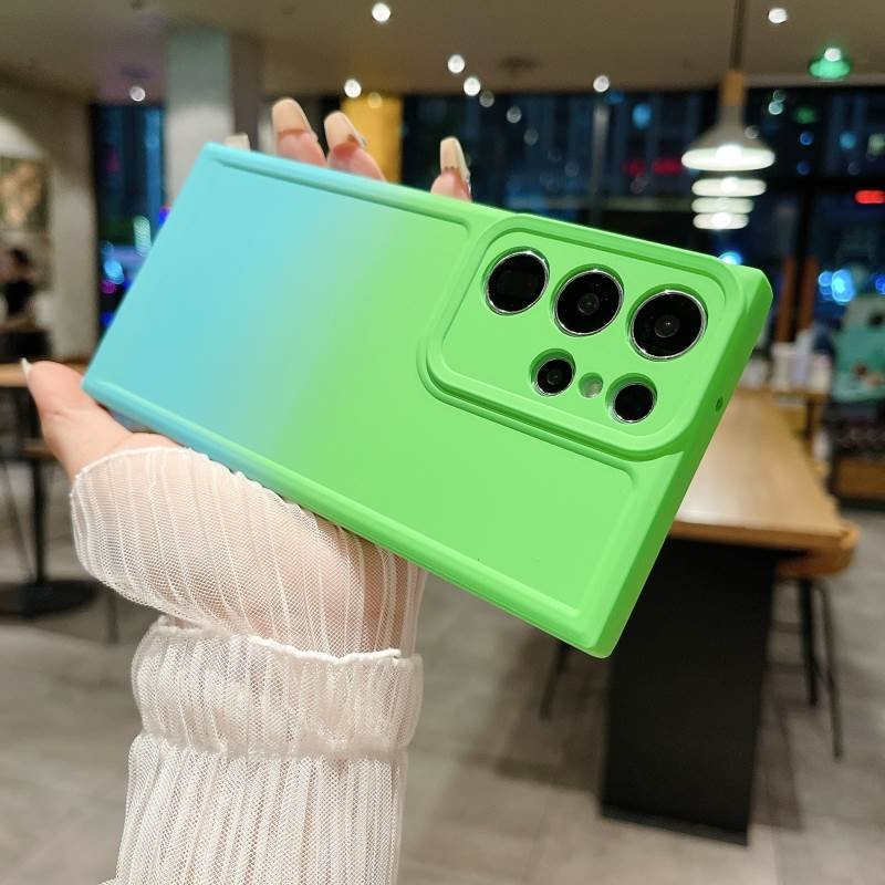 Hot Selling Fashion Phone Case for Samsung S24 S23FE S22 Plus S21FE S20 S10 S23 Ultra Dual Color Gradient Soft TPU Back Cover