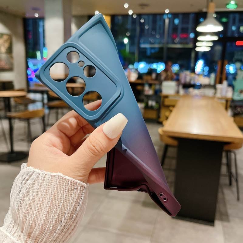 Hot Selling Fashion Phone Case for Samsung S24 S23FE S22 Plus S21FE S20 S10 S23 Ultra Dual Color Gradient Soft TPU Back Cover