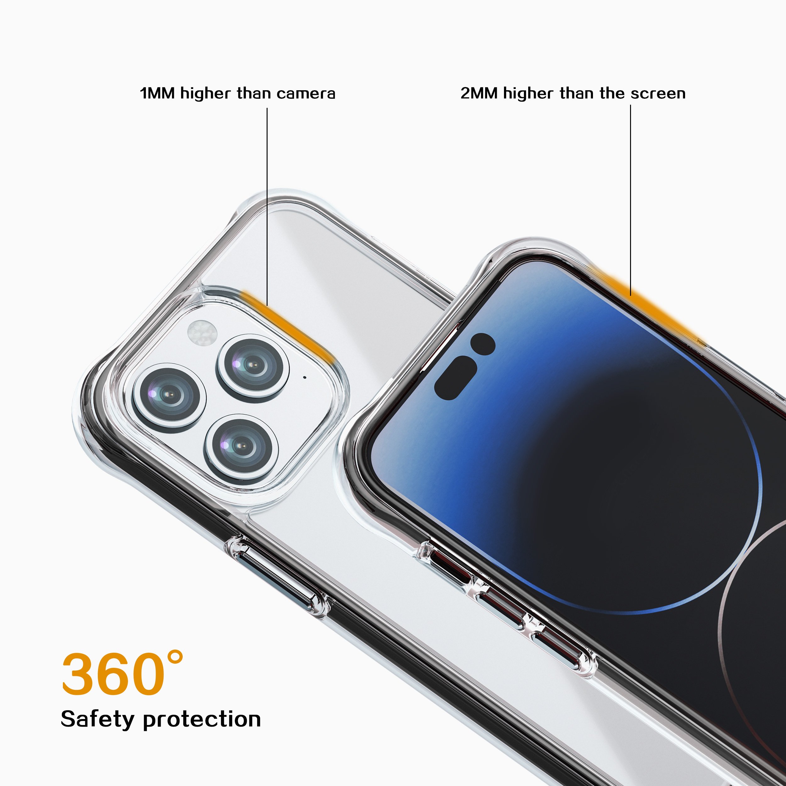 New arrival latest design unique shockproof airbag vacuum mobile phone case for iPhone 15 Pro Max