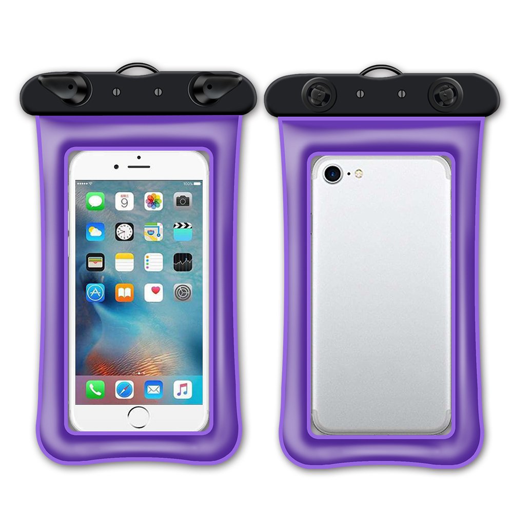Floating Double air bag mobile phone waterproof bag transparent wholesale swimming waterproof Inflatable mobile phone bag