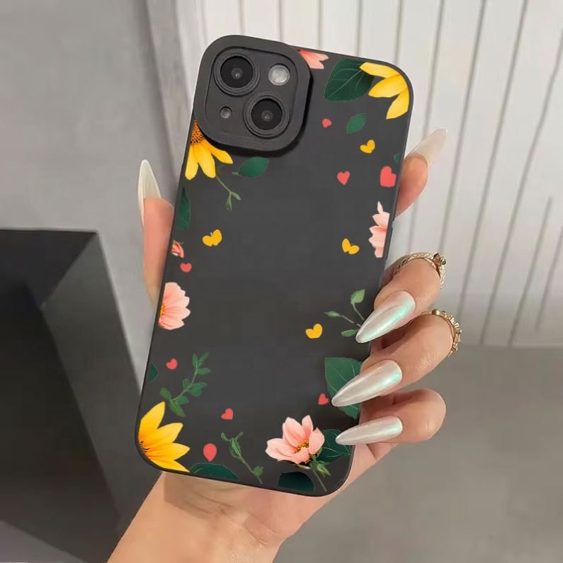 Hot Selling Transparent Case Mobile Phone Case With Case Protector For iPhone 15 Lines Design Waterproof Shockproof