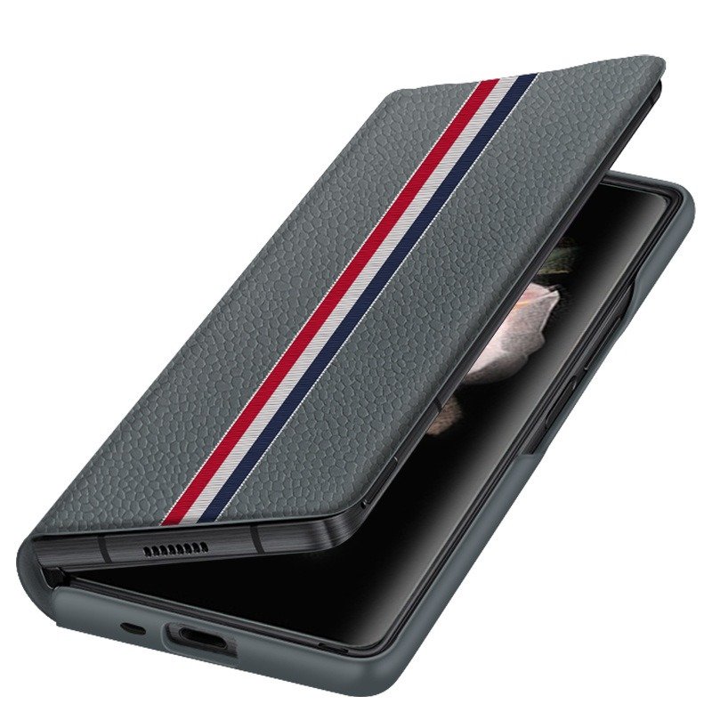 Ultra Thin Genuine Leather Case For Samsung Galaxy ZFold3 Phone Cover Fold5 4 3 2 Fold phone Hinged protective Phone case