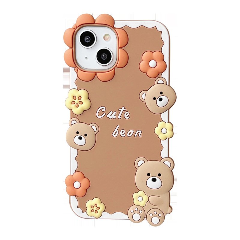 New colorful 3D flower ins Wavy Silicone Mobile Phone Case For iPhone 16 15 14 13 12 Pro max TPU Shockproof Back cell Cover Soft
