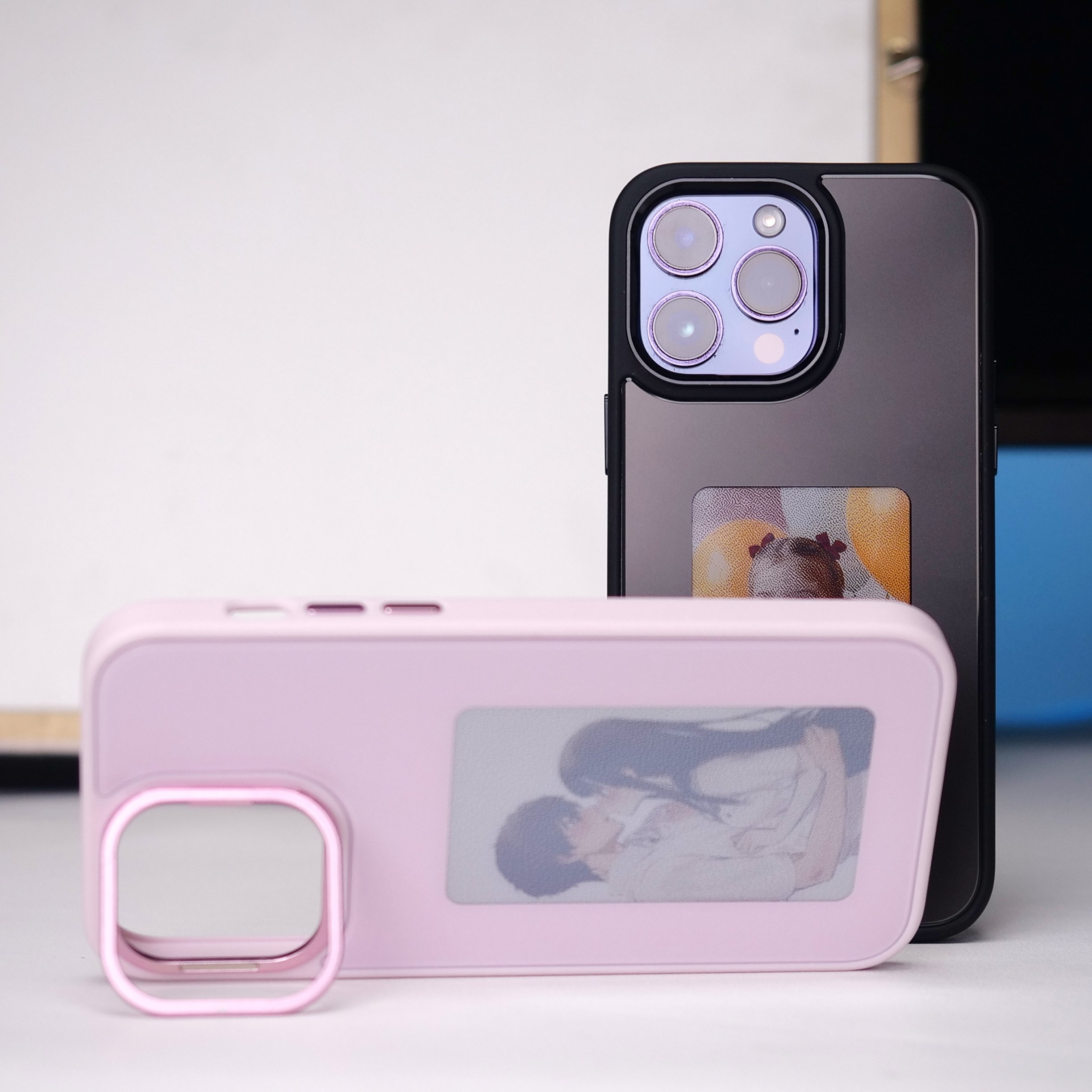 Mobile phone Case NFC E Ink Screen Display Smart DIY Phone Case With Holder for iPhone 13 14 15 Pro Max 16