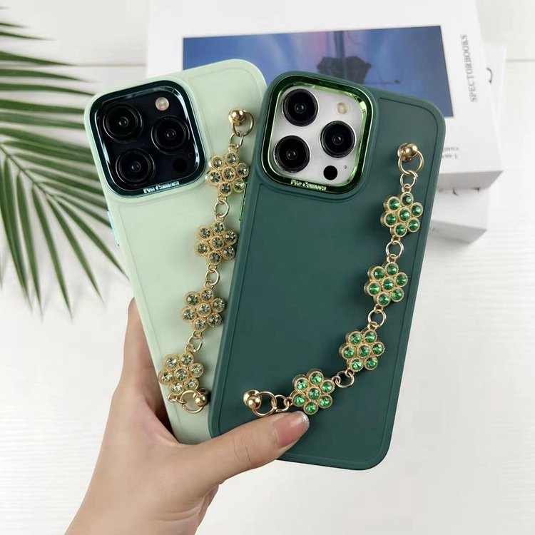 pretty girl for infinix hot 8 9 10 10i 10s 10t 11 11s fashion luxury woman lady sunflower diamond hand chain mobile phone case