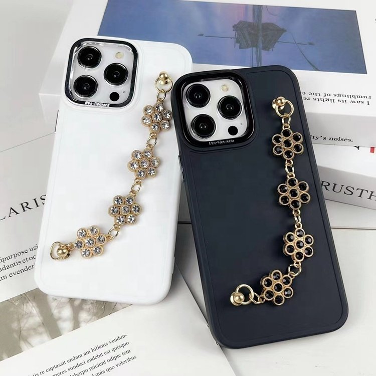 pretty girl for infinix hot 8 9 10 10i 10s 10t 11 11s fashion luxury woman lady sunflower diamond hand chain mobile phone case