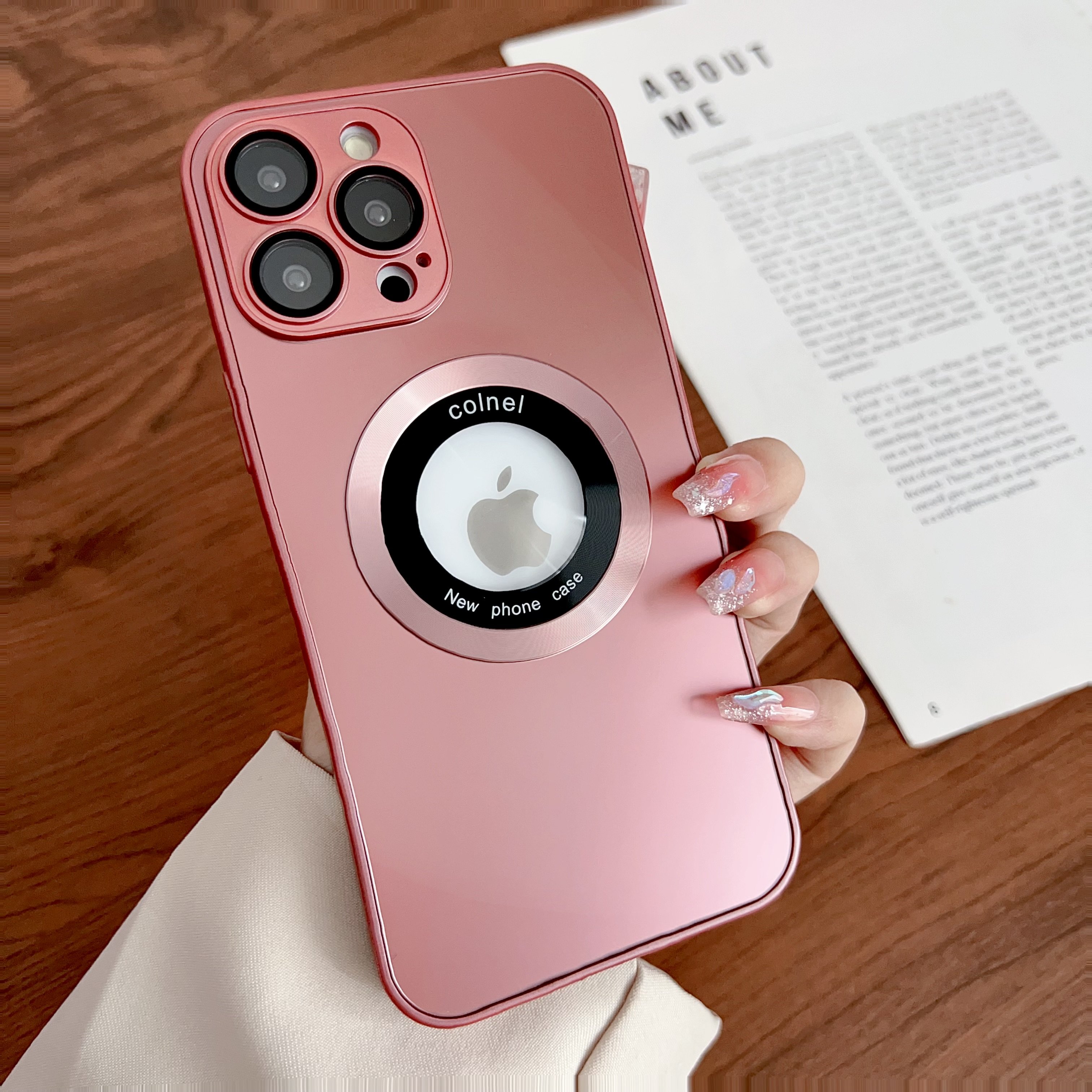 Frosted AG Camera Lens Protection Magnetic Phone Case For iPhone 16Pro Max,TPU+PC 2 inch 1 Luxury Matte phone case for iphone 16