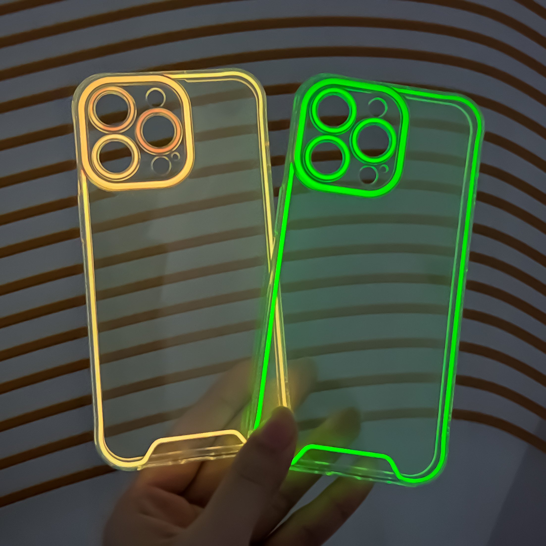 Night Light Luminous TPU Soft Phone Case for iPhone 15 14 13 Fluorescent Neon mobile Phone for iPhone 15 pro Max