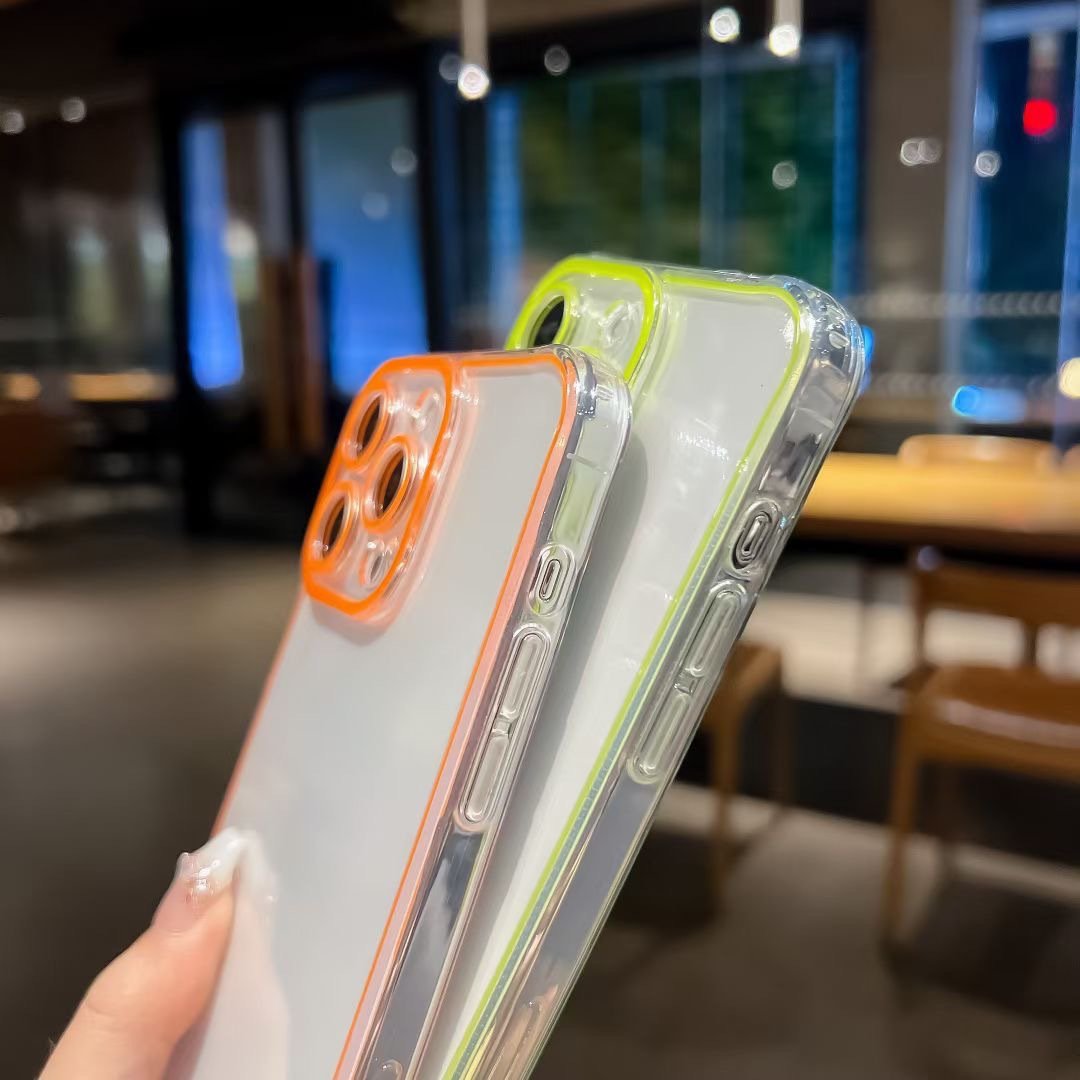 Night Light Luminous TPU Soft Phone Case for iPhone 15 14 13 Fluorescent Neon mobile Phone for iPhone 15 pro Max