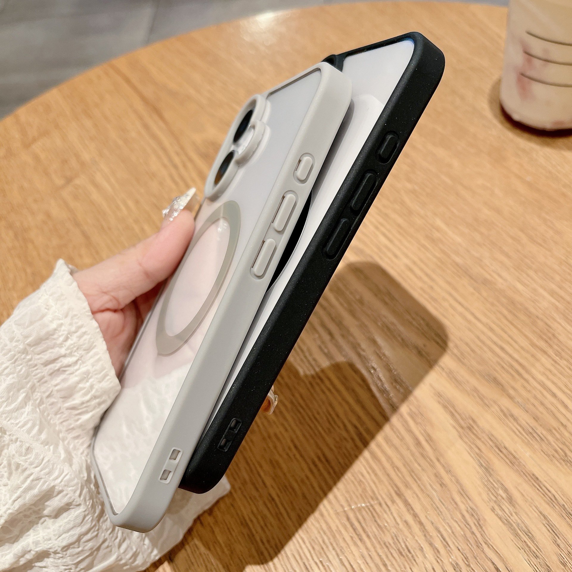 For iPhone 16 Case New Candy Color TPU PC Magnetic Clear Mobile Phone Case Cover For iPhone 13 14 15 16 Pro Max 16 Plus