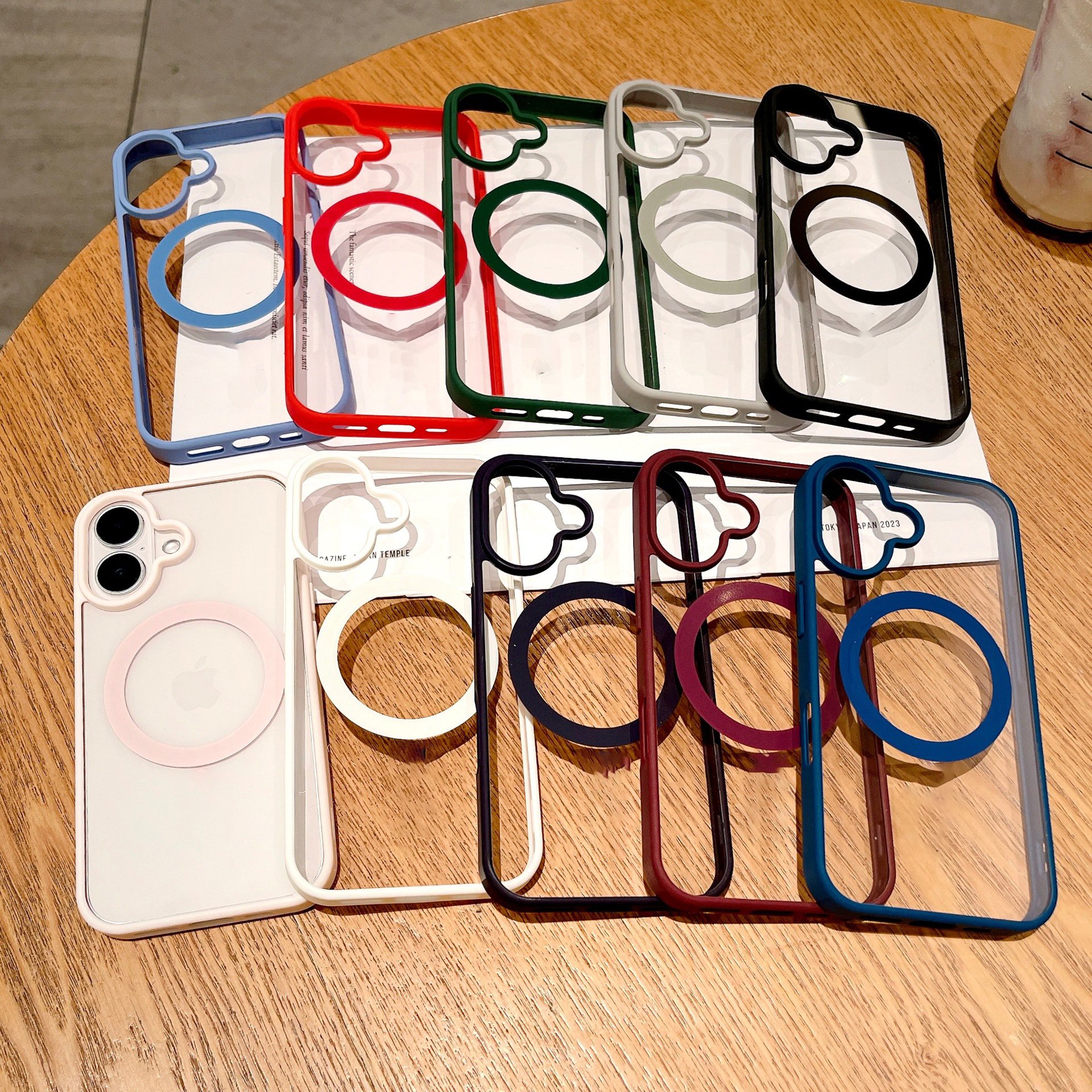 For iPhone 16 Case New Candy Color TPU PC Magnetic Clear Mobile Phone Case Cover For iPhone 13 14 15 16 Pro Max 16 Plus
