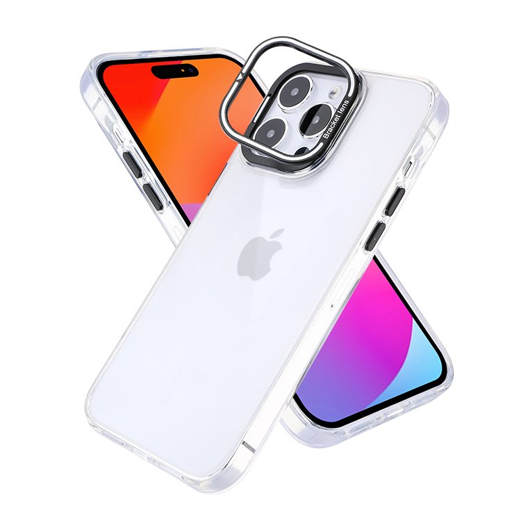 for 16 durable camera bracket kickstand phone case shockproof transparent i phone cases with stand holder for iphone 15 pro max