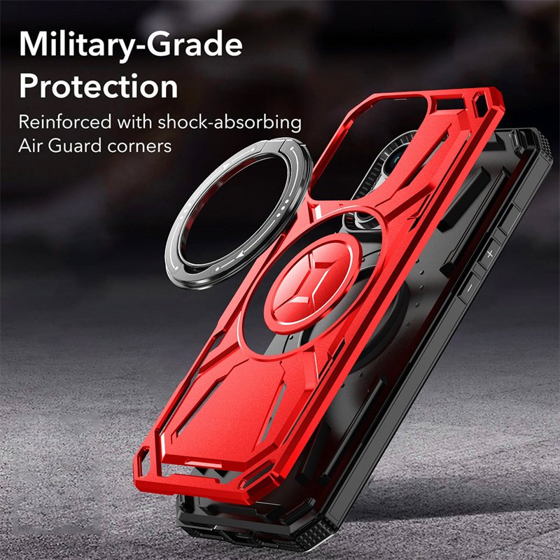For iPhone 16 Case, 2024 New TPU+PC Heavy Duty Shockproof Protective Ring Stand Mobile Phone Case For iPhone 13 14 15 16 Pro Max
