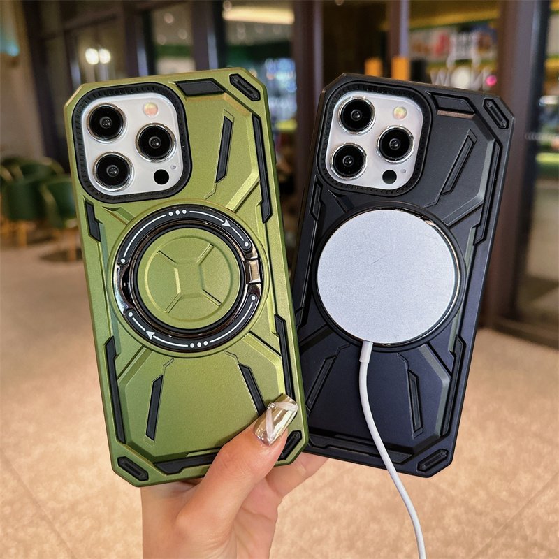 For iPhone 16 Case, 2024 New TPU+PC Heavy Duty Shockproof Protective Ring Stand Mobile Phone Case For iPhone 13 14 15 16 Pro Max