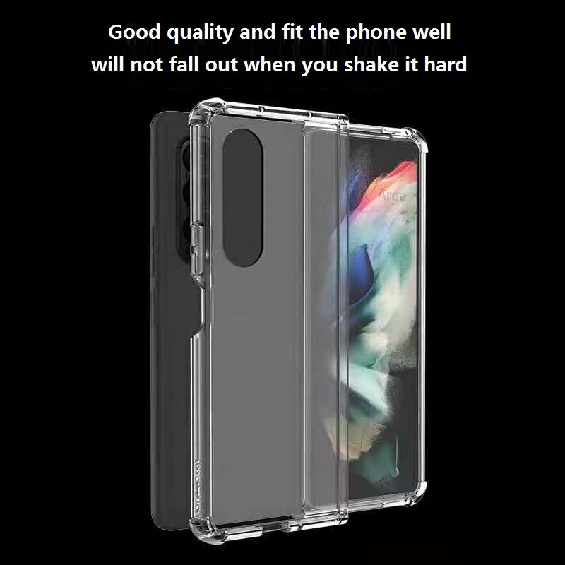 1.5MM Clear Hard PC Front Back Cover Transparent Mobile Phone Case For Samsung Galaxy Z Fold 3 Fold3 Fold 2