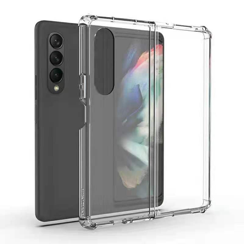 1.5MM Clear Hard PC Front Back Cover Transparent Mobile Phone Case For Samsung Galaxy Z Fold 3 Fold3 Fold 2