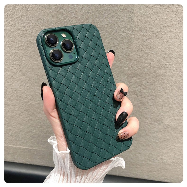 Breathable Weave Pattern Soft Thin Case For iPhone 15 14 13 11 Pro Max XS Max 7 8 Plus SE 2 3 BV Grid Solid Back Cover 15 case 16
