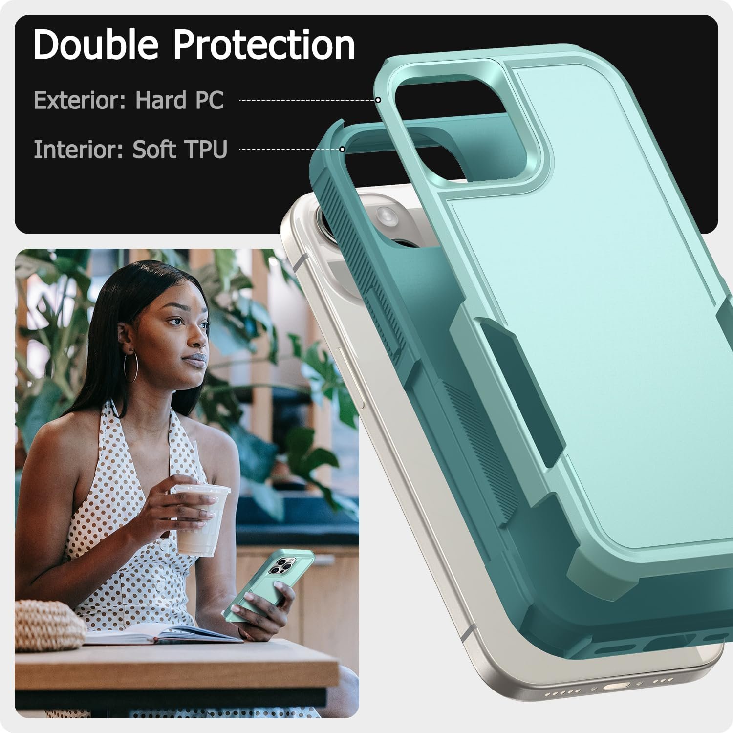 Defender Case For IPhone 15 Pro Max 14 13 12 11 Plus Dual Layer Heavy Duty Protective Bumper Slim Anti Drop Armor Rugged Cover
