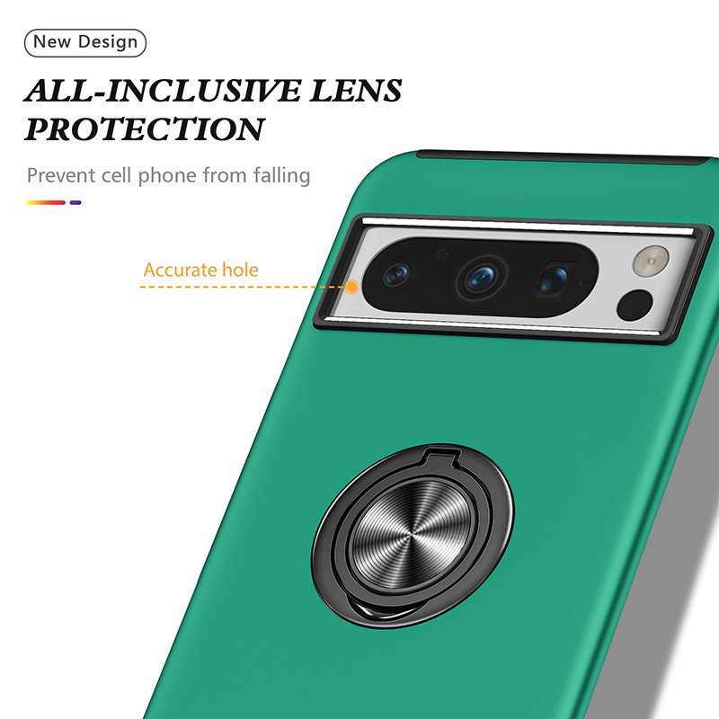 360 Rotated Magnetic Metal Ring Stand Shockproof PC TPU Protective Cover For Google Pixel 8 7 6 Pro Mobile Phone Case