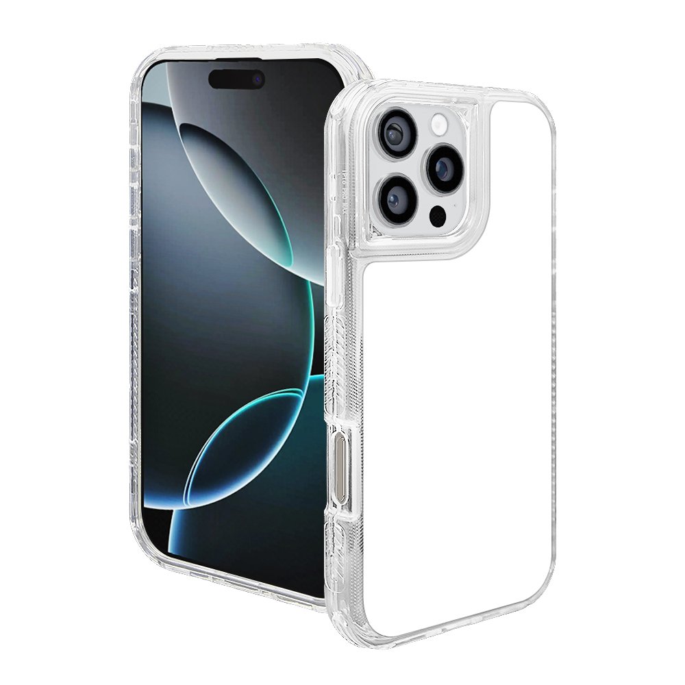 Transparent 2D 3in1 Sublimation Mobile Phone Cases & Bags For iPhone 16 Blank Cell Phone Cover For iPhone 16 Plus / IP16 Pro max