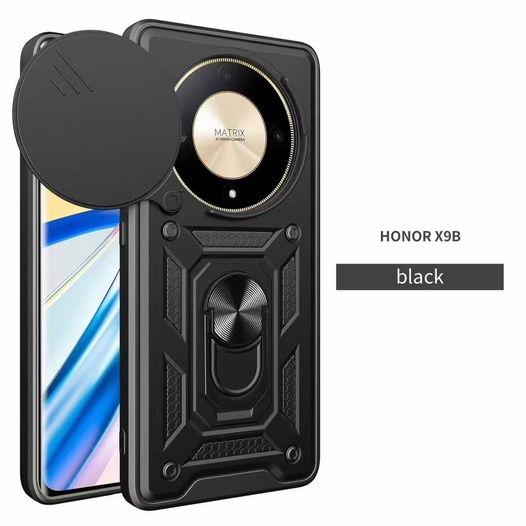 Slide Camera Lens Protection Mobile Phone Cases For OPPO Reno 13 12F 12 Pro 11 10 5G Window Style Ring Kickstand Back Cover
