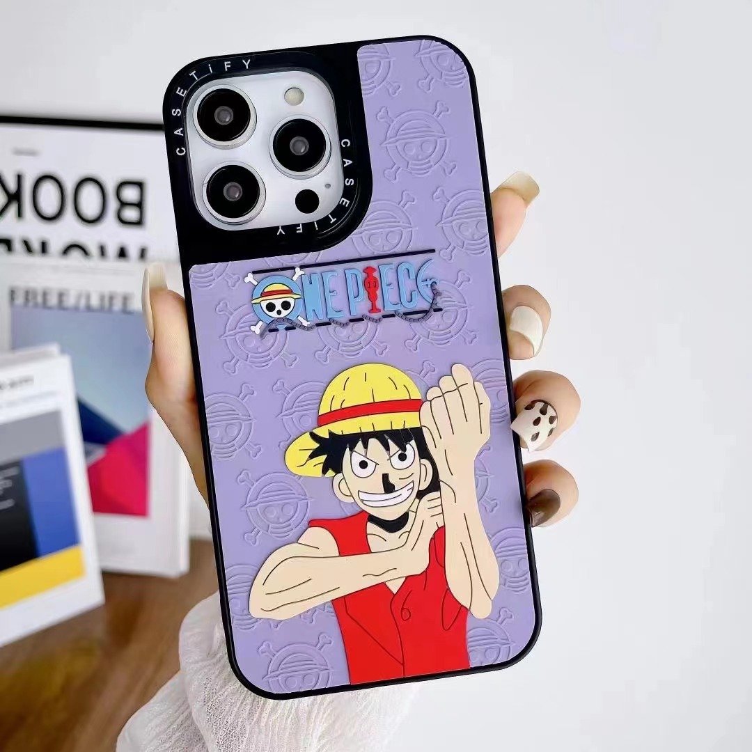 Newest Designs Anime 3d Cover Phone Case Flip Anime Phone Cover Case For iphone 11 12 13 14 Pro Max All Models Case