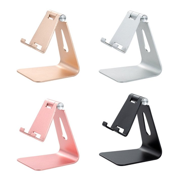 Aluminium Alloy Portable Phone Table Stand Support Mini Mobile Phone Desktop Holder for iPhone Bracket Metal