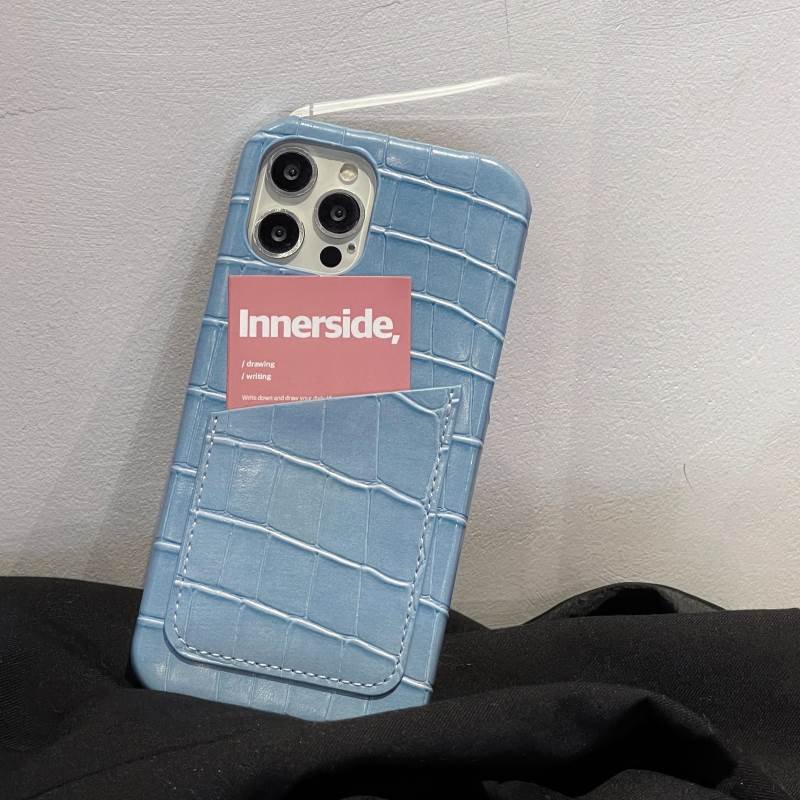 High Quality PU Leather Phone Case For iPhone 16 15 13 12Pro 11 XR MAX 8 7 14 Plus Crocodile Pattern With Card Bags Back Cover