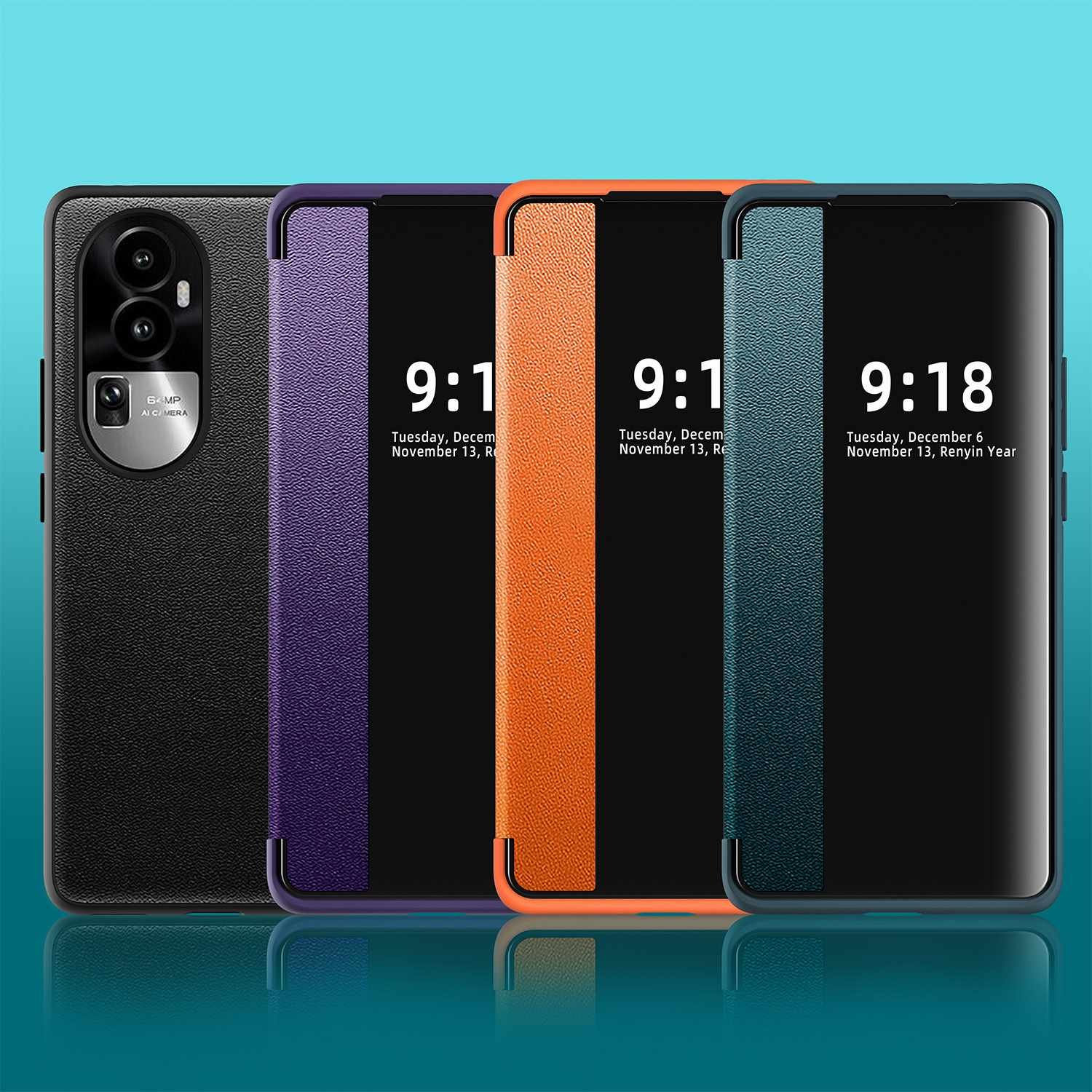 New Arrival Side Cover View Leather Case For OPPO Reno 10 5G / Reno 10 Pro 5G Mobile phone case
