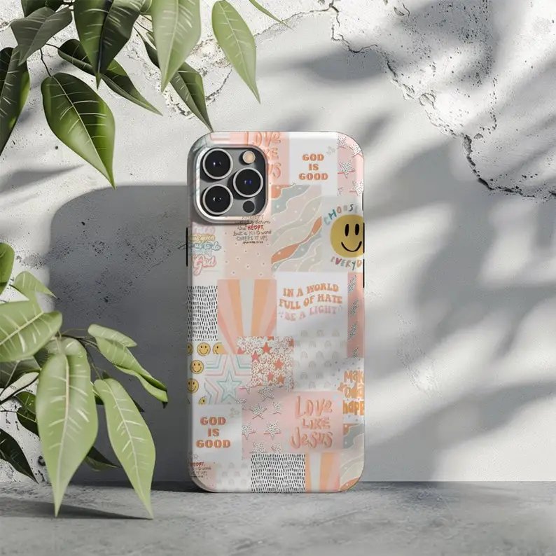 Collage Trendy Cell Cool Phone Case For IPHONE 15PRO MAX 14 13 12 11 PRO Plus 15pro Acrylic TPU Two in one Mobile Phone Cases