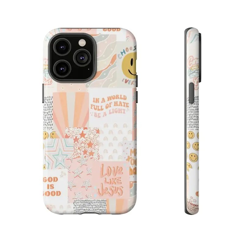 Collage Trendy Cell Cool Phone Case For IPHONE 15PRO MAX 14 13 12 11 PRO Plus 15pro Acrylic TPU Two in one Mobile Phone Cases
