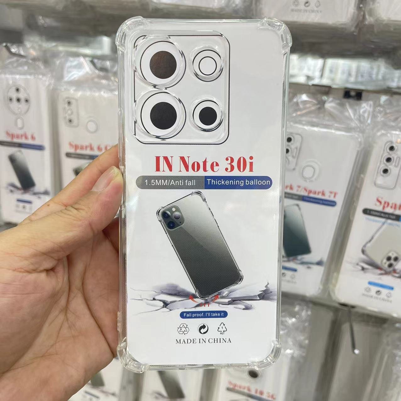 Suitable For TRANSSION infinix Note40pro phone case 8i 10 11 12 30 airbag anti-drop transparent cover