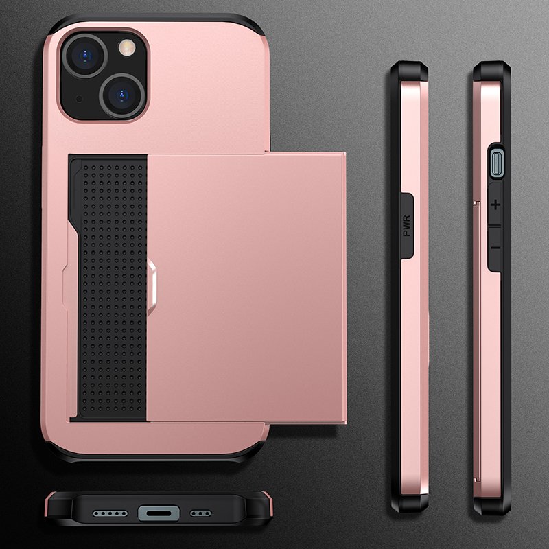 Hot Sale 2 in 1 Hybrid Slide Cover Wallet Mobile Phone Case For iPhone 14 Max 13 12 11 Pro Cases with Credit Card
