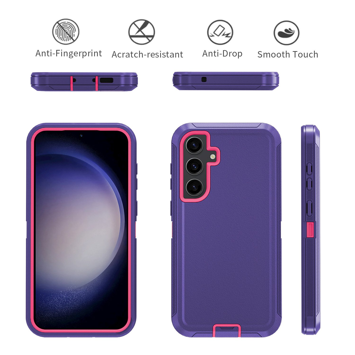 GScase 4 In 1 Mobile Cover with clip Shockproof Defender Robot heavy duty case Mobile Phone case For iphone15 Pro max