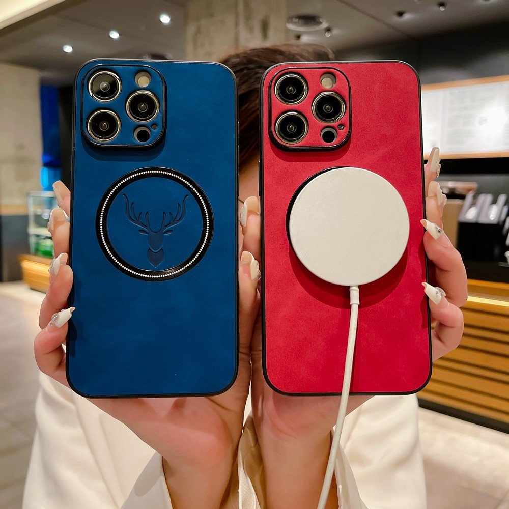 New Premium PU Leather Leaf Luxury Magnetic Cell Mobile Phone Cases for iPhone 16 15 14 Pro Max