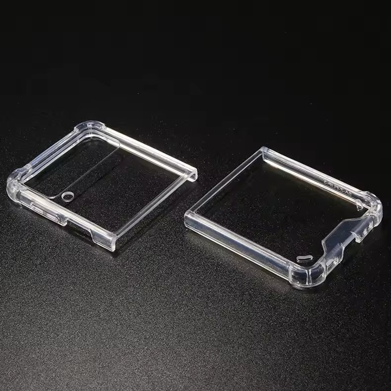 For Galaxy Z Flip 6 5 Clear TPU Case Hard Acrylic Cellphone Back Cover Folding Mobile Phone Cases for Samsung Z Flip5 Flip6