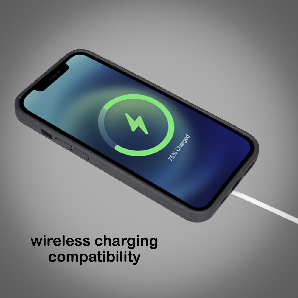 Genuine Leather Handmade Flex Cover Phone Case for iPhone 13 Pro Max 6.7" Wireless Charging Compatible