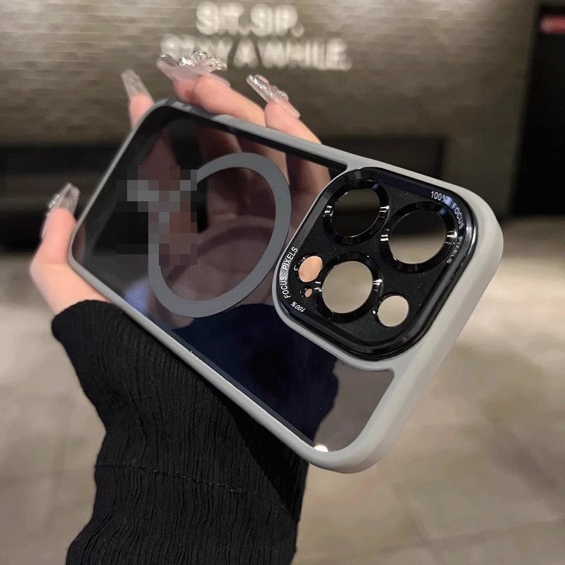 Elegant Anti-Scratch Case Cover for iPhone 15 Pro Case Camera Lens Protector Clear Magnetic Case for iPhone 15 Pro Max